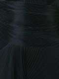 pleated deep v-neck jumpsuit