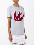 swallow appliqué T-shirt