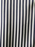 shoulder detailed striped blouse