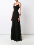 lace panel flared dress