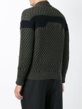 bicolour round neck sweater