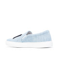 NY denim slip-on sneakers 