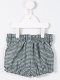 dual panel checked shorts