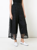 lace detail cropped pants 