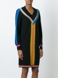 V-neck knitted dress