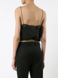 lace trim cropped camisole