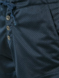 perforated satin shorts