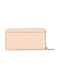 debossed logo zip-around wallet