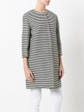 striped round-neck coat