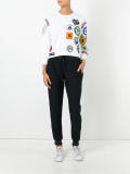 patch three-quarter sleeved sweatshirt 