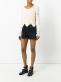 distressed sweater