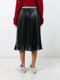 metallic effect pleated skirt
