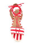 striped wedge sandals