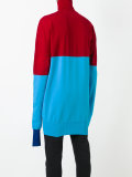 roll neck bicolour jumper