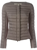 collarless padded jacket