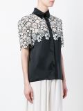 lace panel blouse