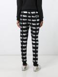 metallic 'bats' print sweatpants