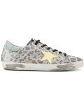 Superstar leopard print glitter sneakers
