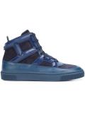 colour block hi-top sneakers