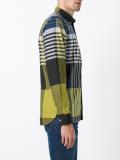 colour block checked shirt 