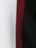 stripe open collar polo