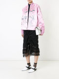 floral embroidery bomber jacket