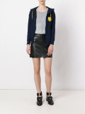 smile patch zipped hoodie