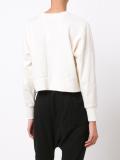 v neck cropped sweatshirt