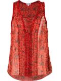 lace-up printed tank 