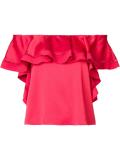 off-shoulders ruffled blouse