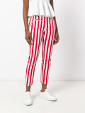 striped cropped pants