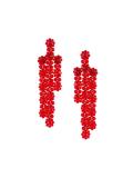 floral motif pendant earrings
