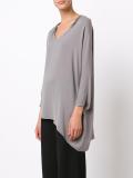 V-neck asymmetric blouse