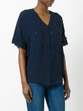 flower embellished shirt 