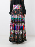 enchanted garden tiered maxi skirt