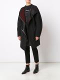 collarless cocoon coat