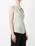 draped collar top