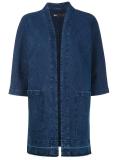 three-quarters sleeve denim jacket