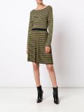 boat neck striped blouse