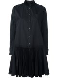pleated poplin shirt dress