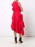 gathered asymmetric dress