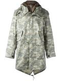 camouflage zipped coat