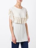 pleated trim blouse