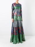 patterned long length dress