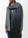 two-tone fringed scarf