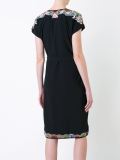 embroidered V-neck dress 