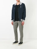 contrast hooded jacket 
