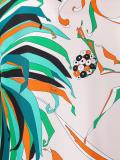 'leaves' print T-shirt