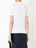 shortsleeved buttoned knitted blouse