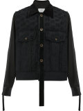 raw edge detail jacket